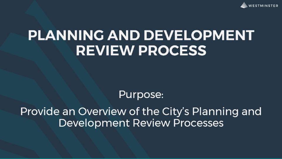 Planning and Development Review Process